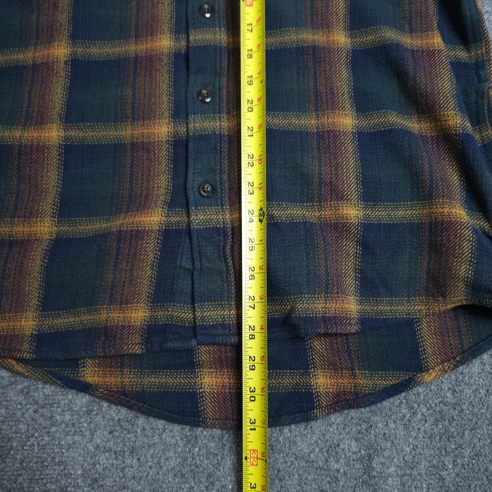 Orvis Flannel Shirt Jacket Mens Large Heavyweight Plaid Button Up Long Sleeve - Picture 10 of 10